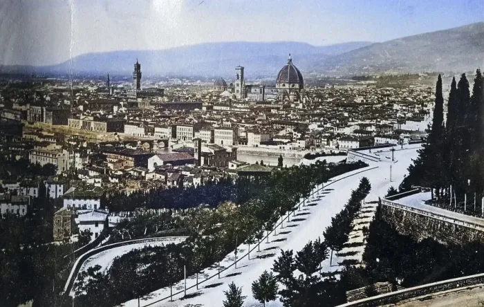 Framed Print : Viale dei Colli and panorama of the city of Florence Framed Print : Viale dei Colli and panorama of the city of Florence