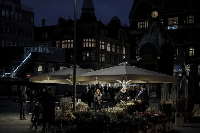 Framed Print : A vibrant night market illuminated by lights Framed Print : A vibrant night market illuminated by lights