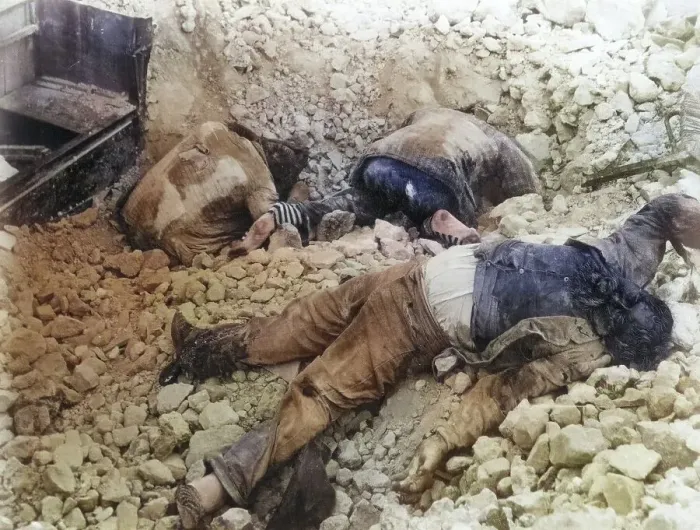 Framed Print : Victims of an earthquake, 1883