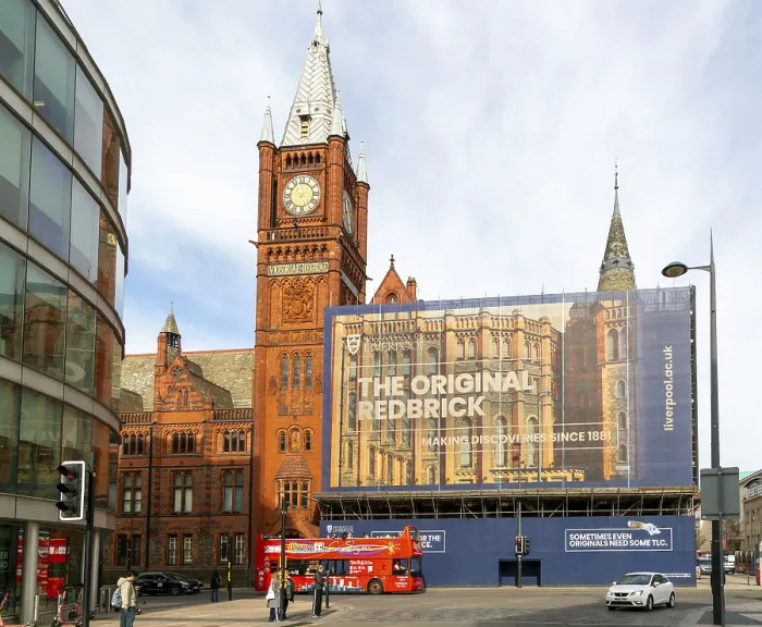 Framed Print : Victoria building clocktower renovation of art gallery
