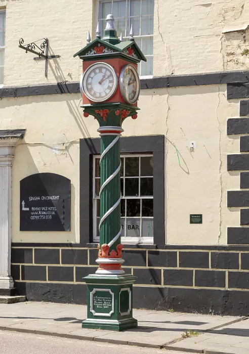 Framed Print : Victorian Jubilee clock 1897 on street in town of Cricklade