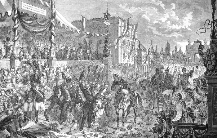 Framed Print : The victory of the Bavarian troops in Munich on July 16