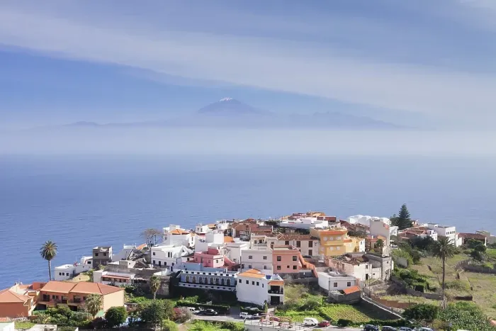 Framed Print : View of Agulo, Tenerife and Teide Framed Print : View of Agulo, Tenerife and Teide