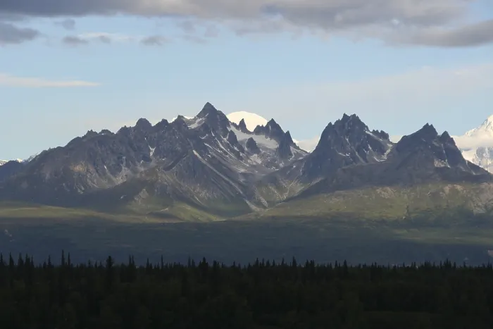 Framed Print : View of the Alaska Range from the south