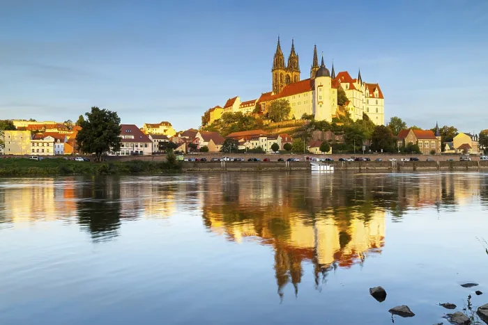 Framed Print : View of Albretsburg Castle and Meissen Cathedral