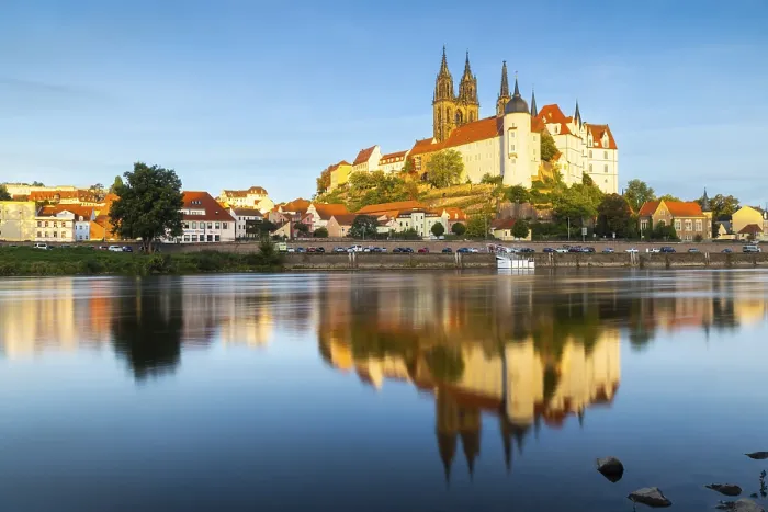 Framed Print : View of Albretsburg Castle and Meissen Cathedral Framed Print : View of Albretsburg Castle and Meissen Cathedral