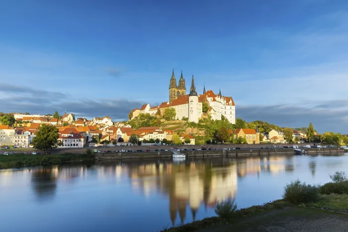 Framed Print : View of Albretsburg Castle and Meissen Cathedral Framed Print : View of Albretsburg Castle and Meissen Cathedral