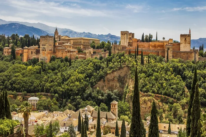 Framed Print : View of Alhambra with Alcazaba, Granada