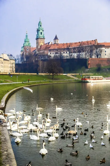 Framed Print : View of the ancient Krakow#39,s castle