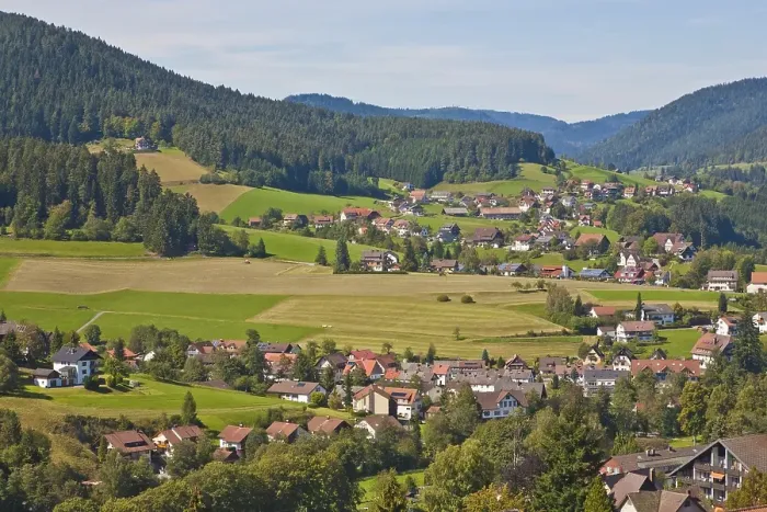 Framed Print : View of Baiersbronn, Black Forest