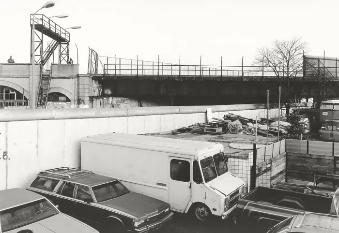 Framed Print : View over the Berlin Wall in 1985