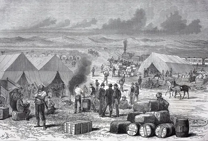 Framed Print : View of Black Buttes Camp circa 1870 Framed Print : View of Black Buttes Camp circa 1870