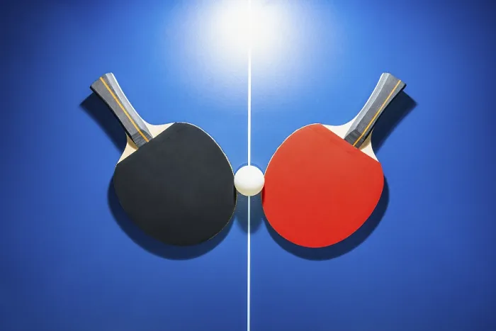 Framed Print : Top view black and red table tennis racket Framed Print : Top view black and red table tennis racket