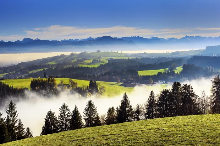 Framed Print : View from Blender near Kempten
