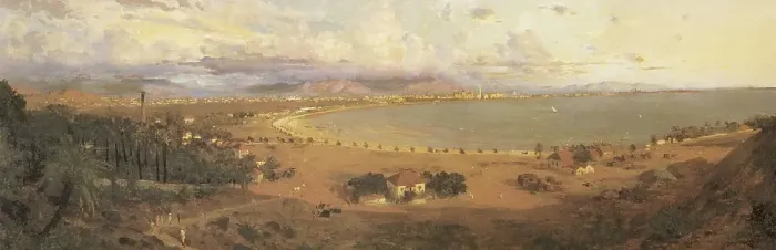 Framed Print : View of Bombay looking south East from Malabar Hill, Bombay Mumbai, Maharas htra, India, As ia