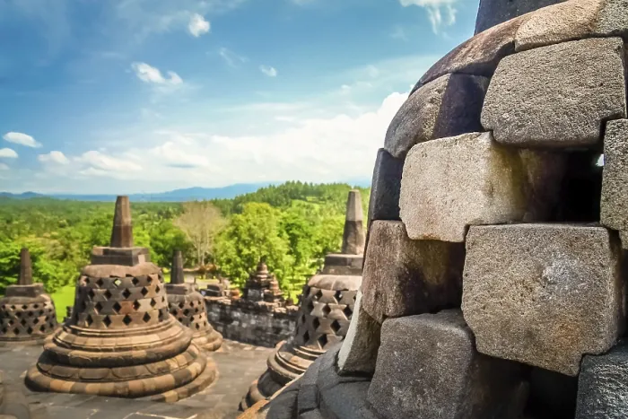 Framed Print : View of Borobudur temple in Jawa in Indonesia Framed Print : View of Borobudur temple in Jawa in Indonesia
