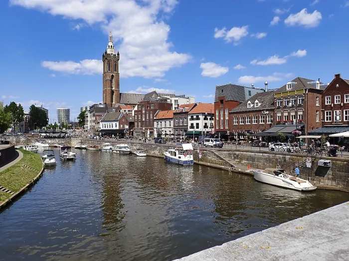 Framed Print : View from a bridge over the city centre of Roermond Framed Print : View from a bridge over the city centre of Roermond