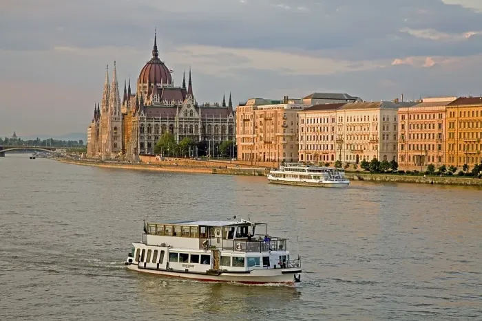 Framed Print : View to Budapest and the Government Building