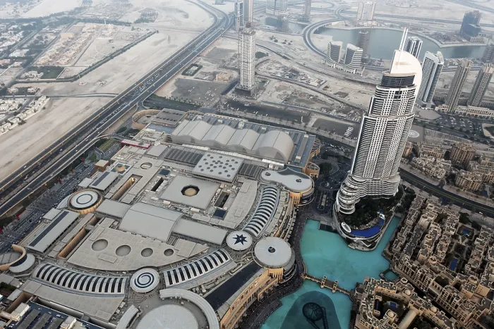 Framed Print : View from Burj Khalifa over Dubai Mall Framed Print : View from Burj Khalifa over Dubai Mall