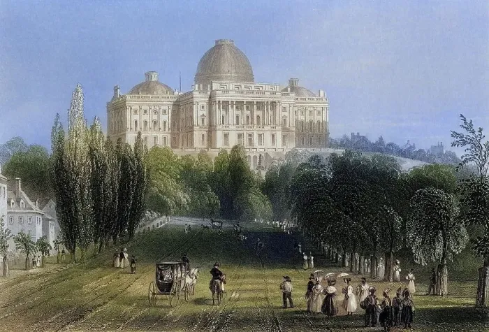 Framed Print : View of the Capitol Building in Washington USA