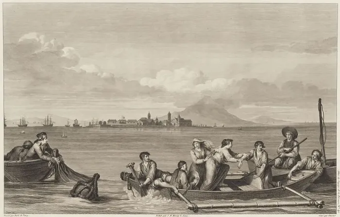 Framed Print : View of Cavite in the Bay of Manila