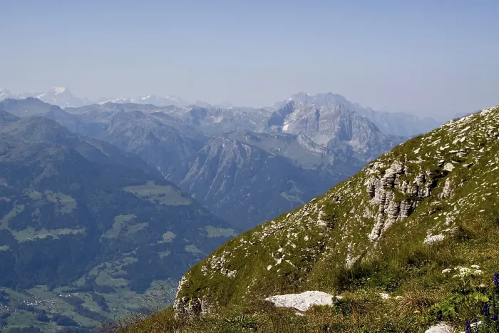 Framed Print : View from Chaserrugg, 2262 meters