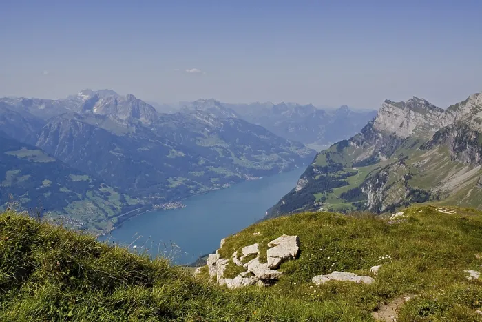 Framed Print : View from Chaserrugg, 2262 meters