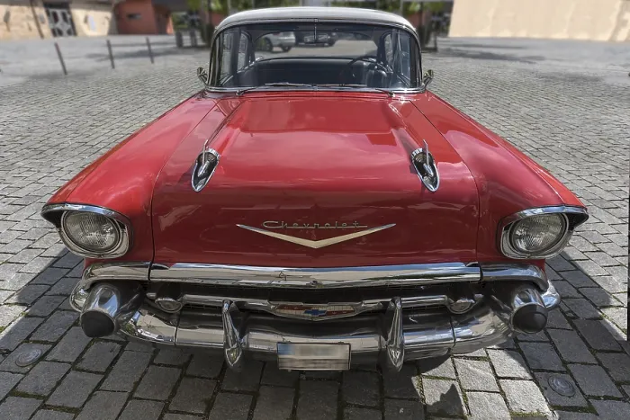 Framed Print : Front view of Chevrolet Belair