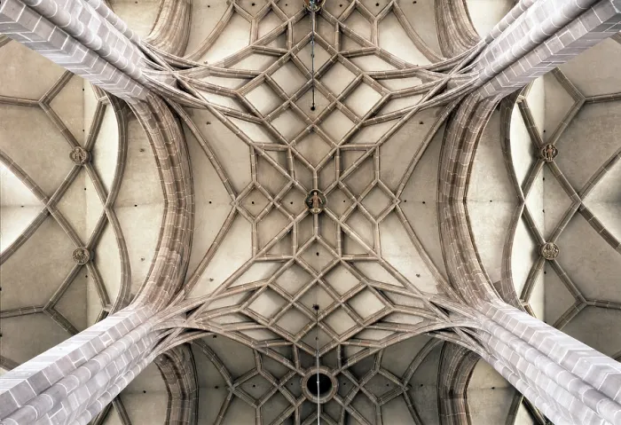 Framed Print : View into the choir vault, St. Saint, Saint