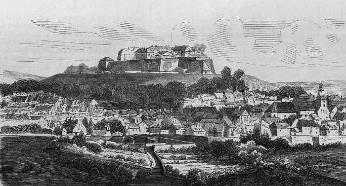 Framed Print : View of the Citadel of Bitche, October 1870 Framed Print : View of the Citadel of Bitche, October 1870