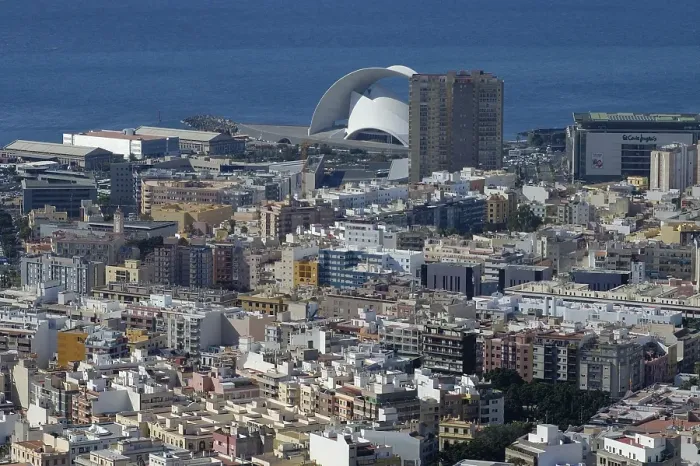 Framed Print : View on the city and auditorio
