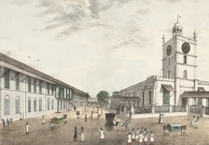 Framed Print : View of the city of Bombay around 1870