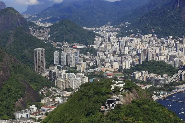 Framed Print : View of the city of Rio de Janeiro from Sugar Loaf Mountain