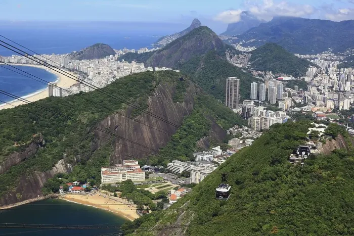 Framed Print : View of the city of Rio de Janeiro from Sugar Loaf Mountain