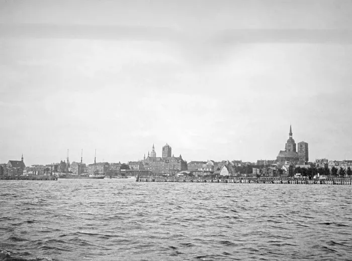 Framed Print : View of the city of Stralsund from the Strelasund Framed Print : View of the city of Stralsund from the Strelasund