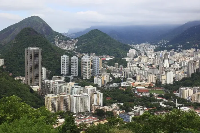 Framed Print : View of the city from Sugar Loaf Mountain