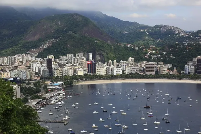 Framed Print : View of the city from Sugar Loaf Mountain