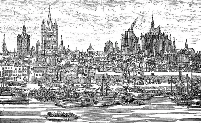 Framed Print : View of Cologne, North Rhine-Westphalia Framed Print : View of Cologne, North Rhine-Westphalia