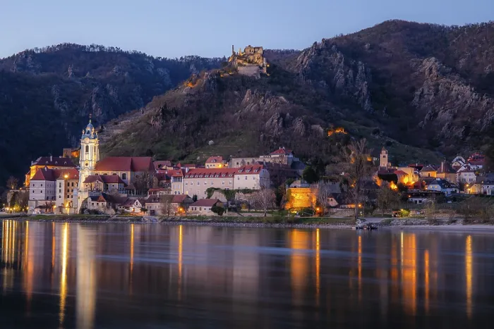 Framed Print : View over the Danube to Durnstein
