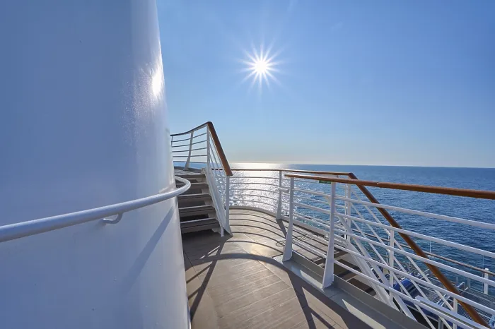 Framed Print : View from the deck of a cruise ship Mein Schiff 6 to the sunny sea and clear sky Framed Print : View from the deck of a cruise ship Mein Schiff 6 to the sunny sea and clear sky