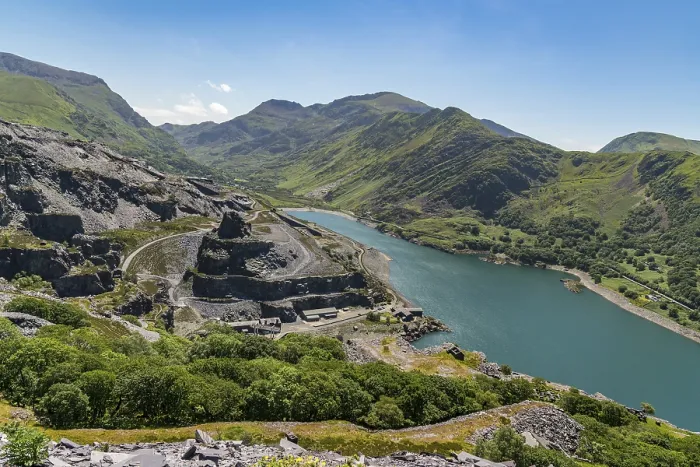 Framed Print : View from Dinorwic Quarry, near Llanberis Framed Print : View from Dinorwic Quarry, near Llanberis