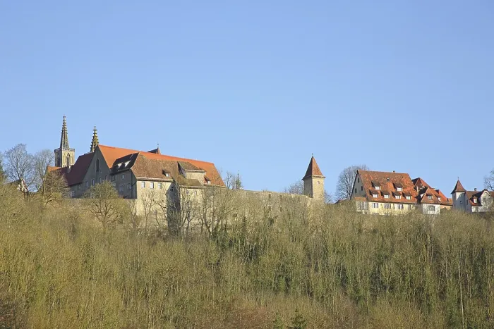 Framed Print : View of Dominican monastery with historic town wall and beggar bailiff's defence tower Framed Print : View of Dominican monastery with historic town wall and beggar bailiff's defence tower