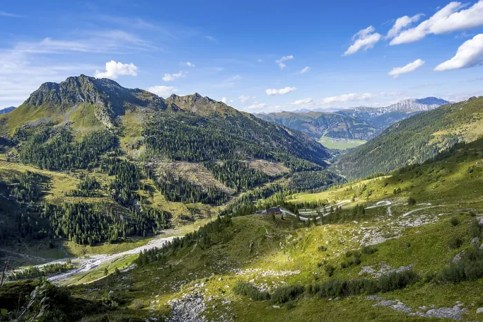 Framed Print : View of the Dorfertal valley, Carnic High Trail