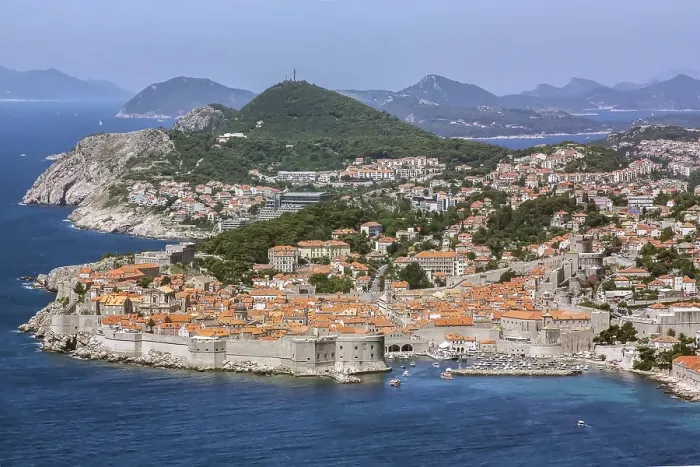 Framed Print : View of Dubrovnik from the hill, Croatia