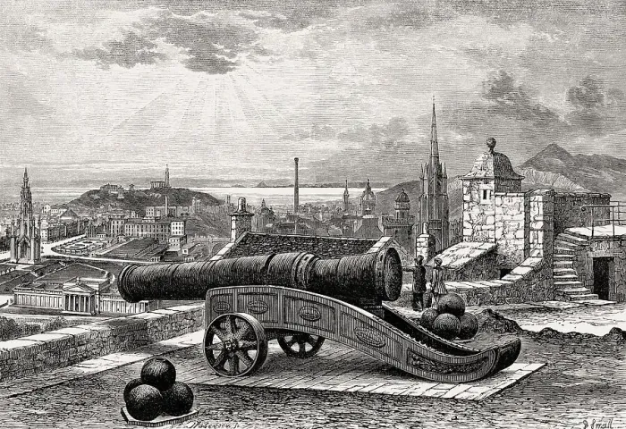 Framed Print : View of Edinburgh from the Mons Meg Battery Framed Print : View of Edinburgh from the Mons Meg Battery
