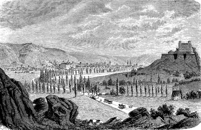 Framed Print : View of Eichstaett, formerly also Eichstaedt or Aichstaed