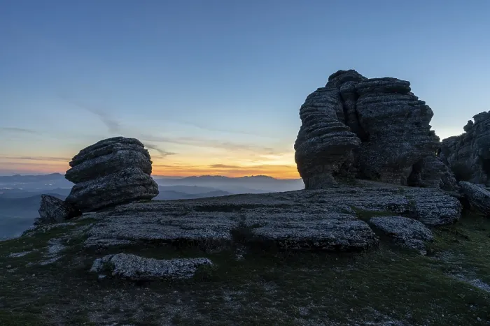 Framed Print : A view of El Torcal Nature Reserve in Andalusia with ist strange karst rock formations at sunset