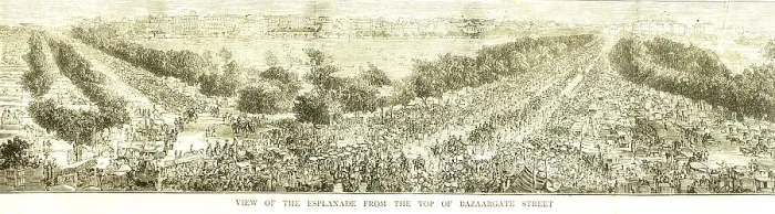 Framed Print : View of the esplanade from the top of bazaar gate street, Bombay now Mumbai, Maharashtra, India, Asia