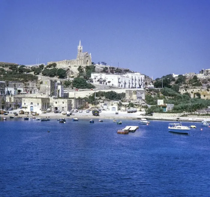 Framed Print : View from ferry arriving at Mgarr, Gozo, Malta, Europe 1971, Europe Framed Print : View from ferry arriving at Mgarr, Gozo, Malta, Europe 1971, Europe