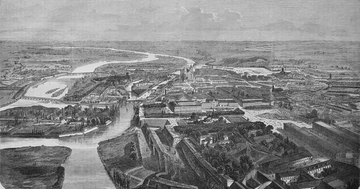 Framed Print : View of the Festung Metz fortress